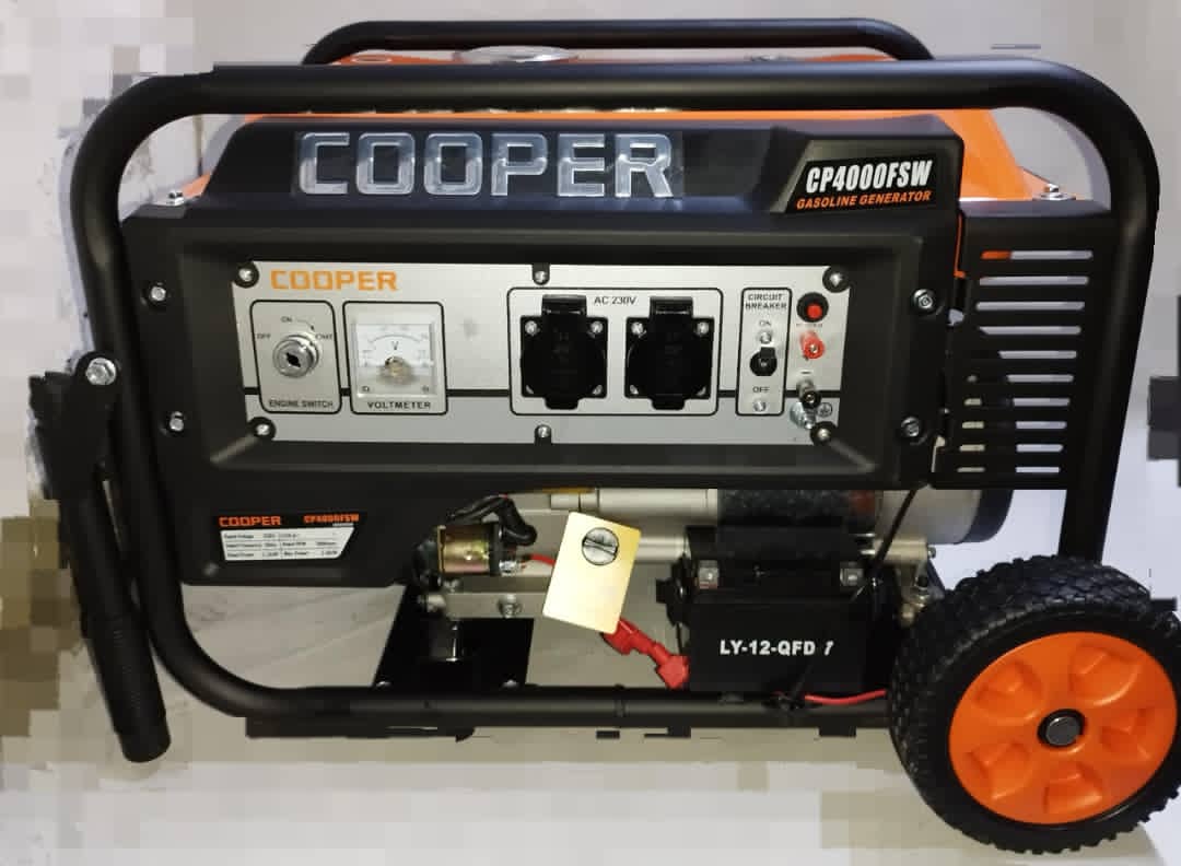 موتور برق ۳/۸ کیلو‌وات استارتی هندلی چرخدار برند معتبر کوپر ۱۰۰ درصد مس