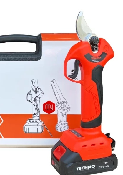 قیچی باغبانی شارژی برند تکنو ۳ سانت مدل bas30-1 (گیربکس ژاپن)