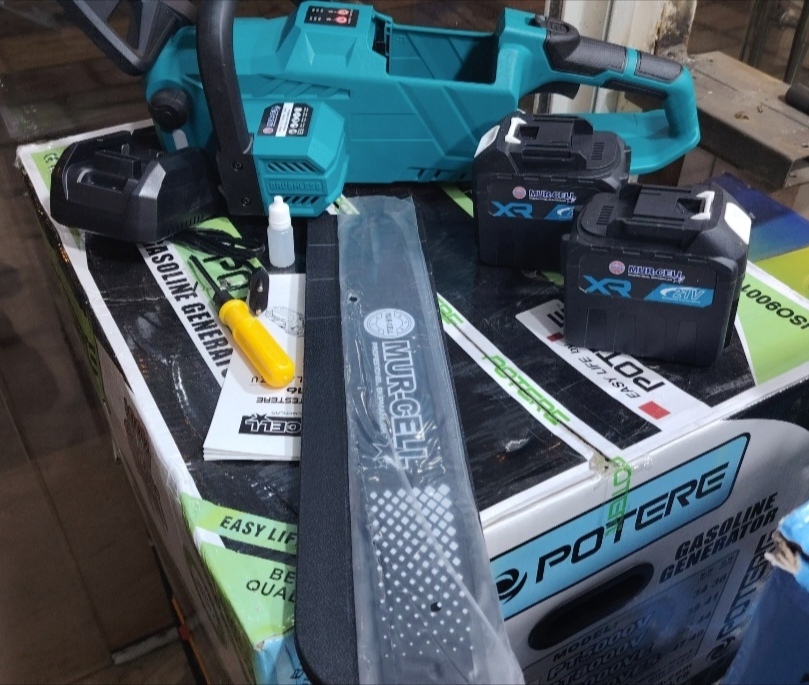 اره شارژی ۴۵ سانت برند مورسل با دو باطری بزرگ ۲۱ ولت پرسلولی