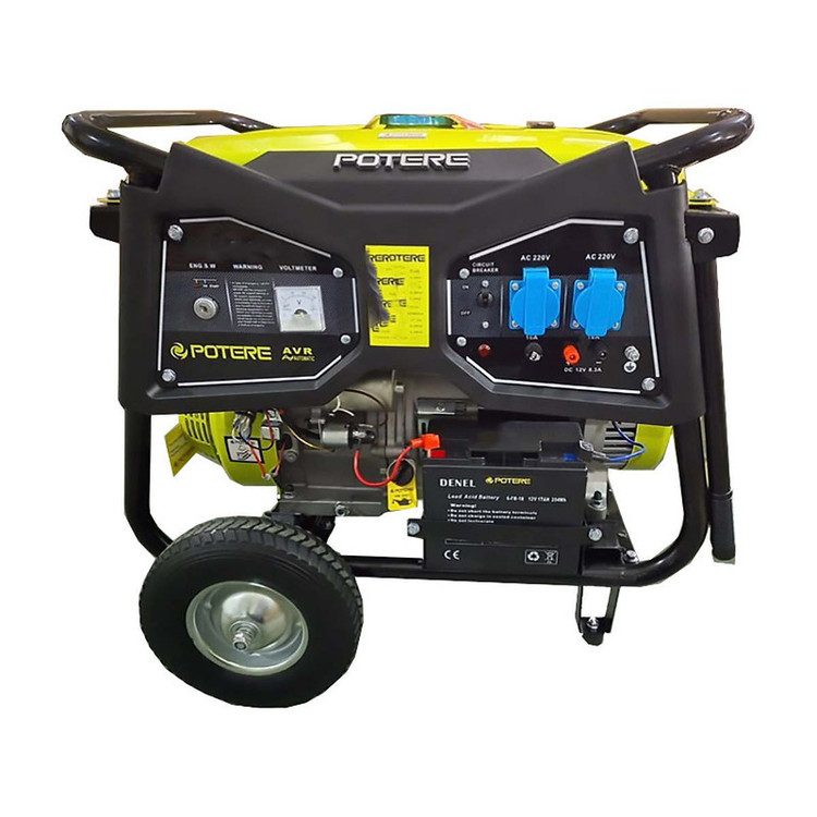 موتور برق پوتر مدل PT15000VES استارتی ۸/۵ کیلووات به همراه چرخ و دسته